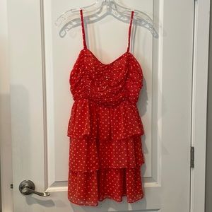 Orange polka dot dress